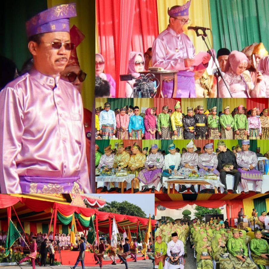 Berpakain Adat Melayu, Kajati Hadiri Upacara Peringatan Hari Jadi Ke-66 Provinsi Riau