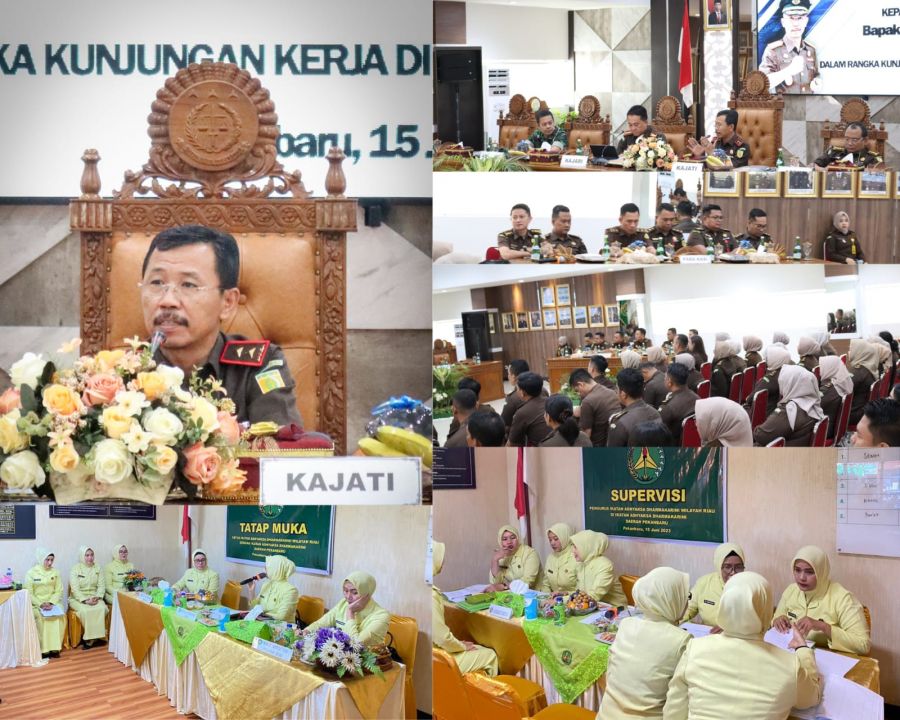Kajati dan Ketua IAD Wilayah Riau Kunker dan Supervisi di Kejari Pekanbaru