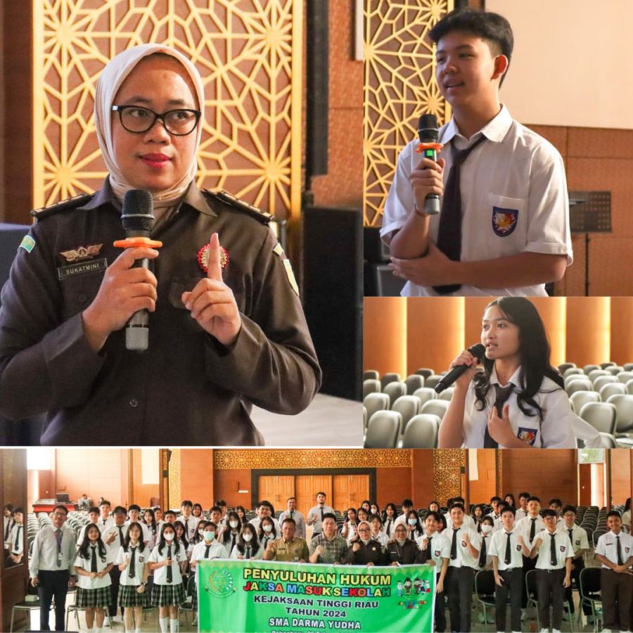 Kejati Riau Lakukan Penyuluhan Hukum Program Jaksa Masuk Sekolah (JMS) di SMA Darma Yudha Pekanbaru